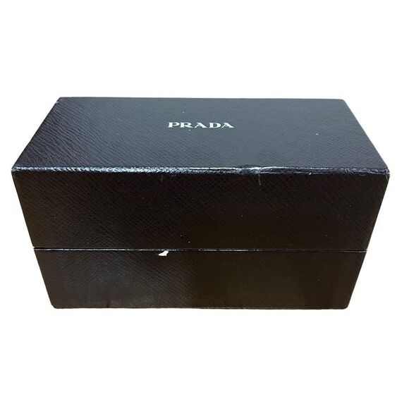 PRADA Oversized Designer Sunglasses Brown Rectangle SPR 19I 2AU-6S1 Tortoise - Picture 5 of 14